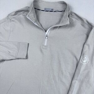 Tasc Performance Bamboo 1/4 Zip Men M Gray Pocket Golf Athleisure Pullover Wick